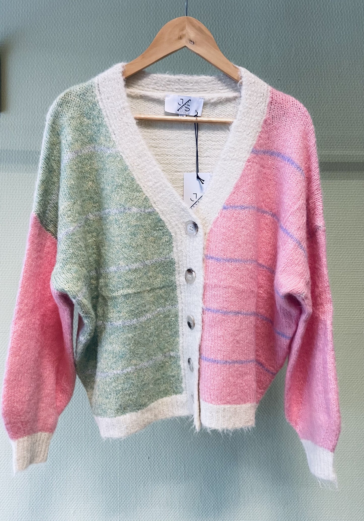 Cardigan - roze/groen