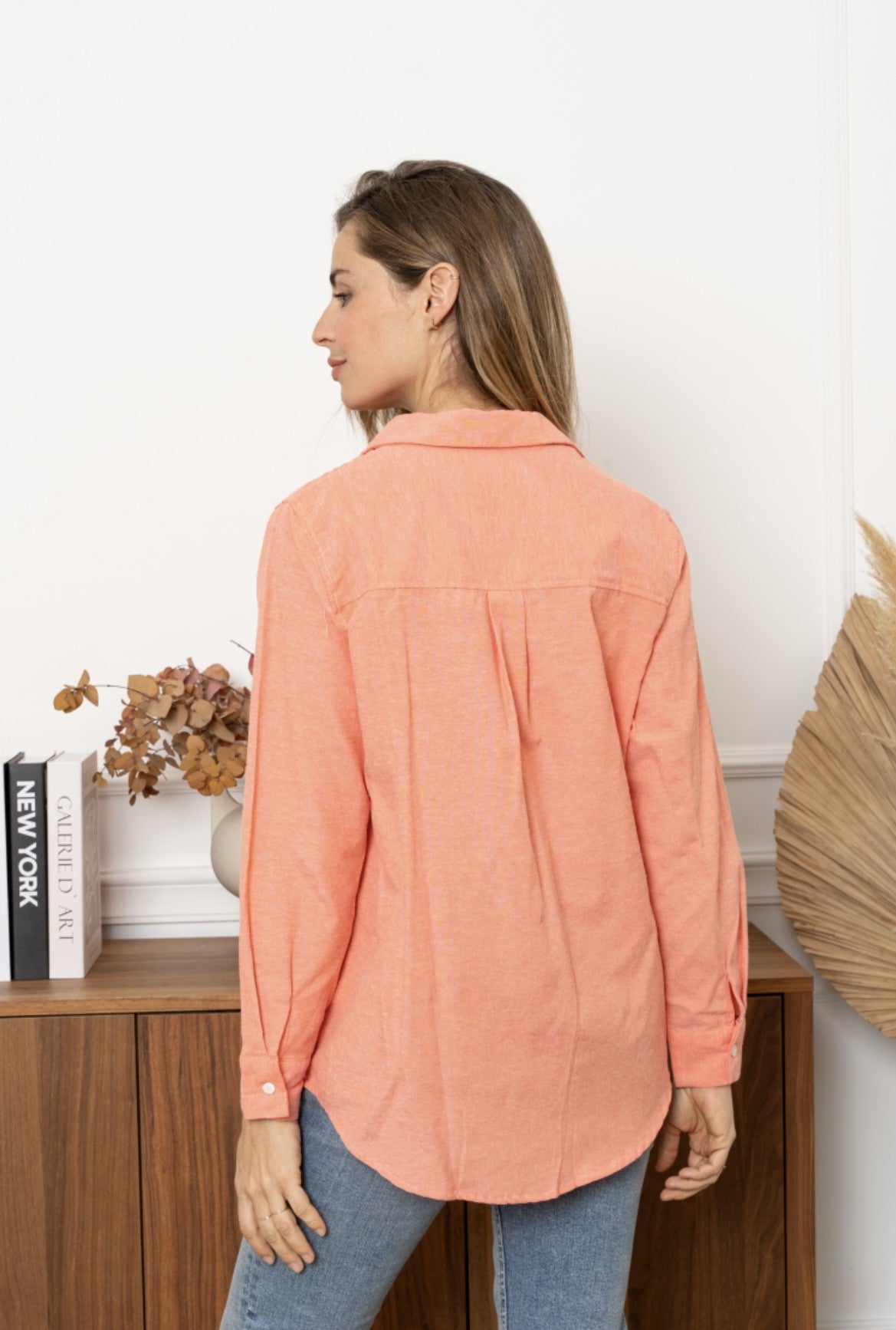 Blouse katoen - oranje