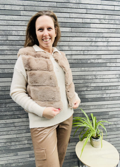 Teddy gilet - beige