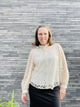 Blouse - ecru met bloemetjes