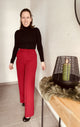 Wide broek - bordeaux