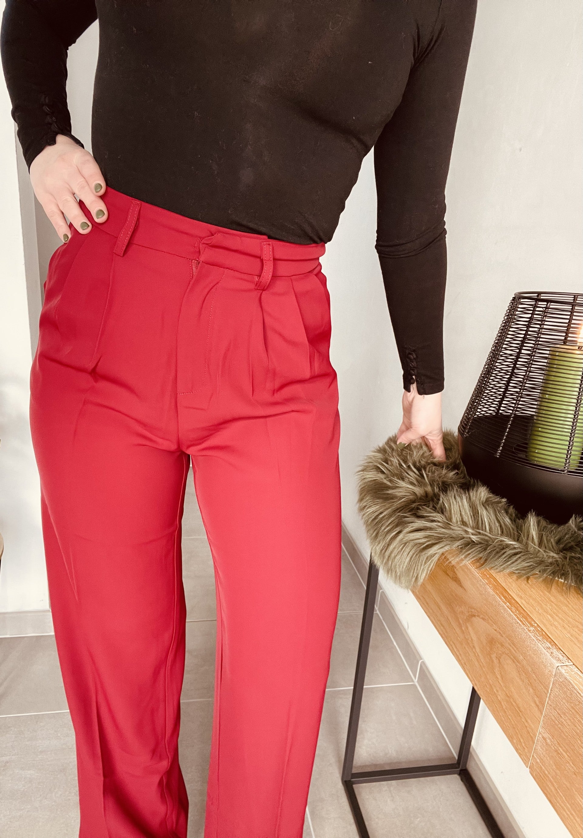 Wide broek - bordeaux